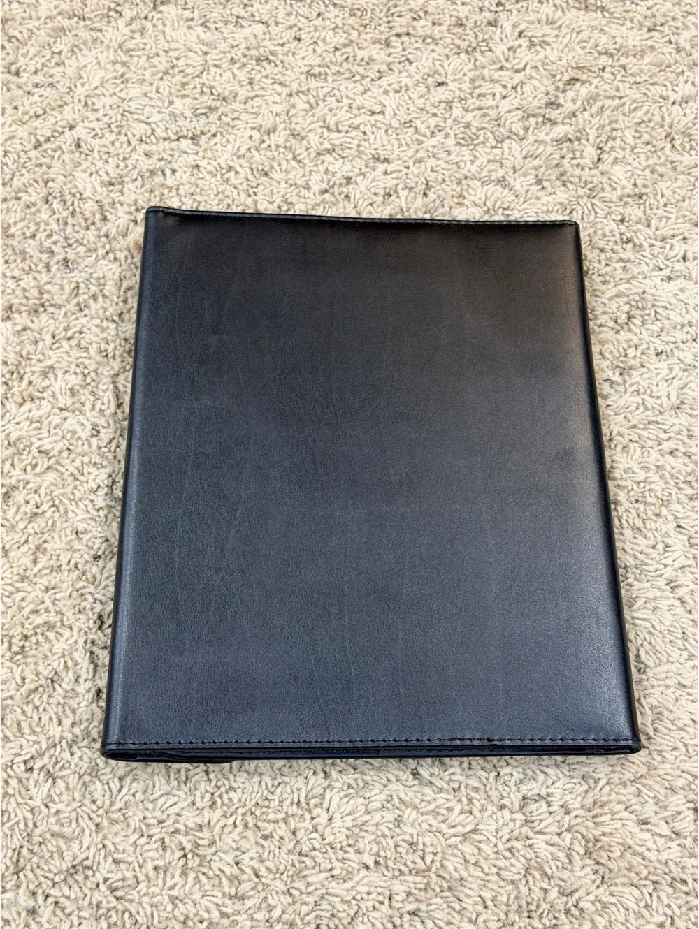 SIUE Cougars Black Faux Leather Portfolio Folder